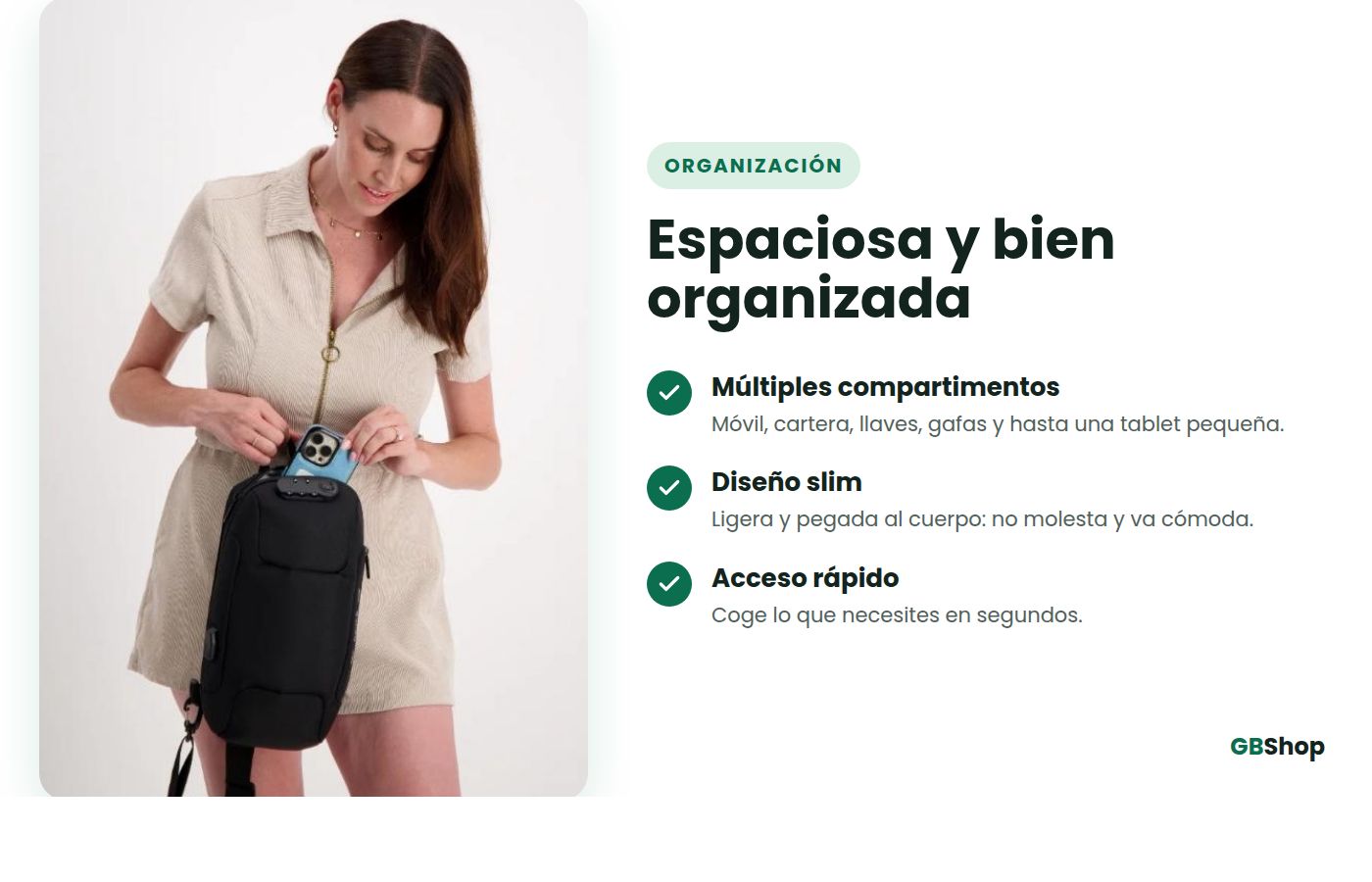 Bolsa Antirrobo con Carga USB